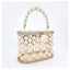 Della Pearl Beaded Honeycomb Clutch bags WAAMII   