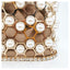 Della Pearl Beaded Honeycomb Clutch bags WAAMII   