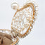 Della Pearl Beaded Honeycomb Clutch bags WAAMII   