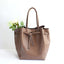 Designer Bag Knot Tie Large Leather Tote bags WAAMII Khaki 26cm 