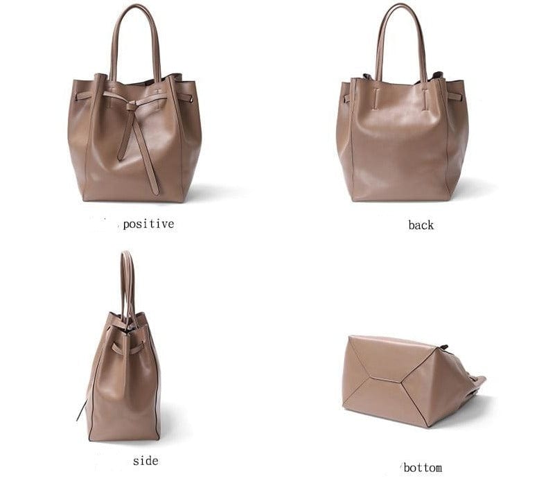 Designer Bag Knot Tie Large Leather Tote bags WAAMII   