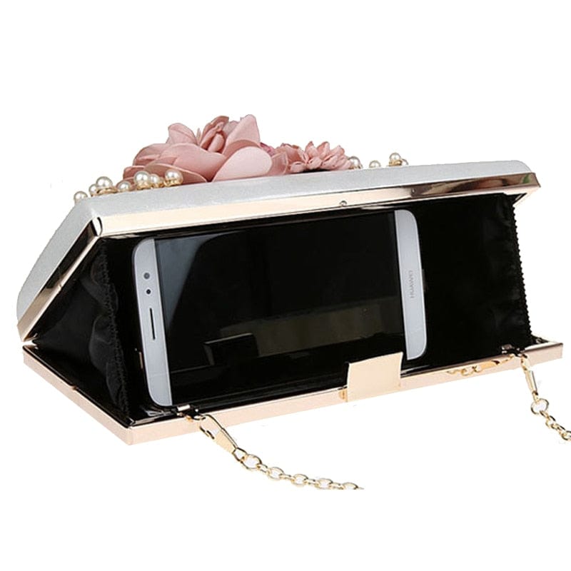 Designer Handmade Flower Pearl Clutch Purse - - Luxury bags by WAAMII