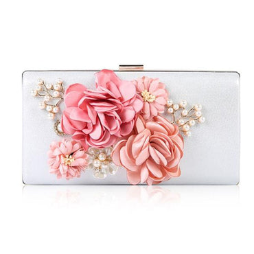 Designer Handmade Flower Pearl Clutch Purse - - Luxury bags by WAAMII