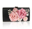 Designer Handmade Flower Pearl Clutch Purse - black - Luxury bags by WAAMII