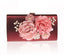 Designer Handmade Flower Pearl Clutch Purse - winered - Luxury bags by WAAMII