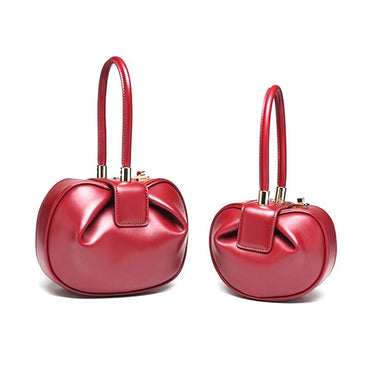 Donna Mini Round Hobo Dumpling Leather Tote - - Luxury bags by WAAMII