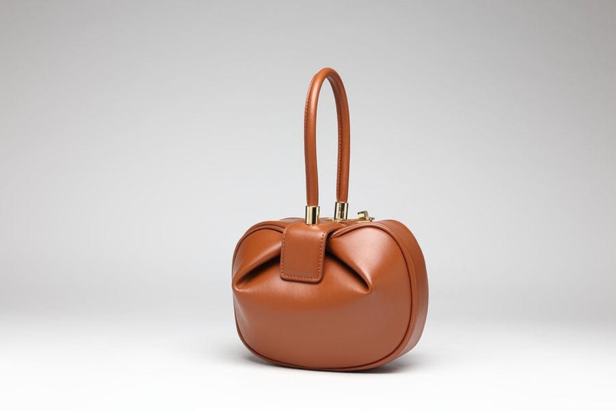 Donna Mini Round Hobo Dumpling Leather Tote bags WAAMII   