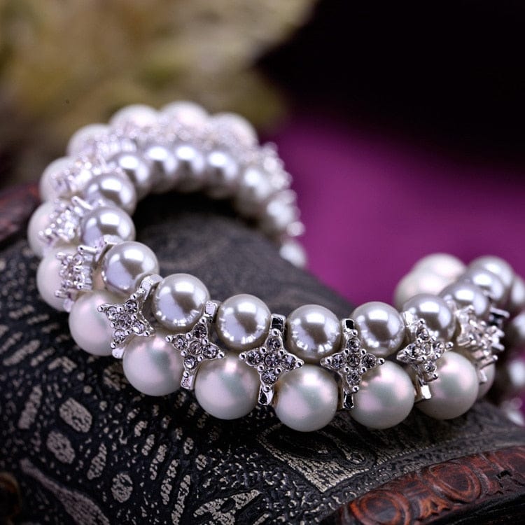 関税込☆VINTAGE HOLLYWOOD★2-Way White Berry Pearl Necklace Givenchy White Pearls Double Strand Pearl Necklace - 24