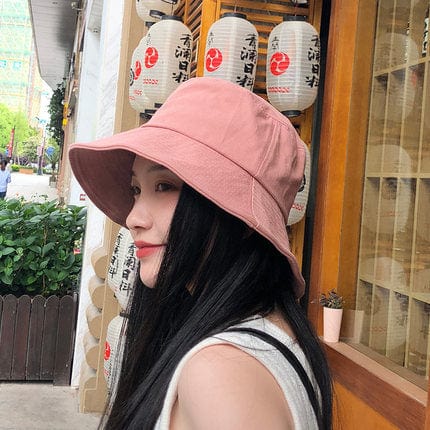 Double-side-wear Fisherman Cap Packable Sun Hat Accessories WAAMII watermelon (brim 8cm)  