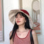 Double-side-wear Fisherman Cap Packable Sun Hat Accessories WAAMII dark red+beige(brim 10cm)  