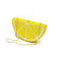 Double Sided Full Crystal Metallic Lemon Orange Fruit Clutch Evening Purse bags WAAMII   