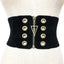 Elastic Patchwork Zipper Wide Belt For Women