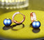 Elegant Gold-Tone Crystal Pearl Hoop Drop Earrings Jewelry WAAMII   