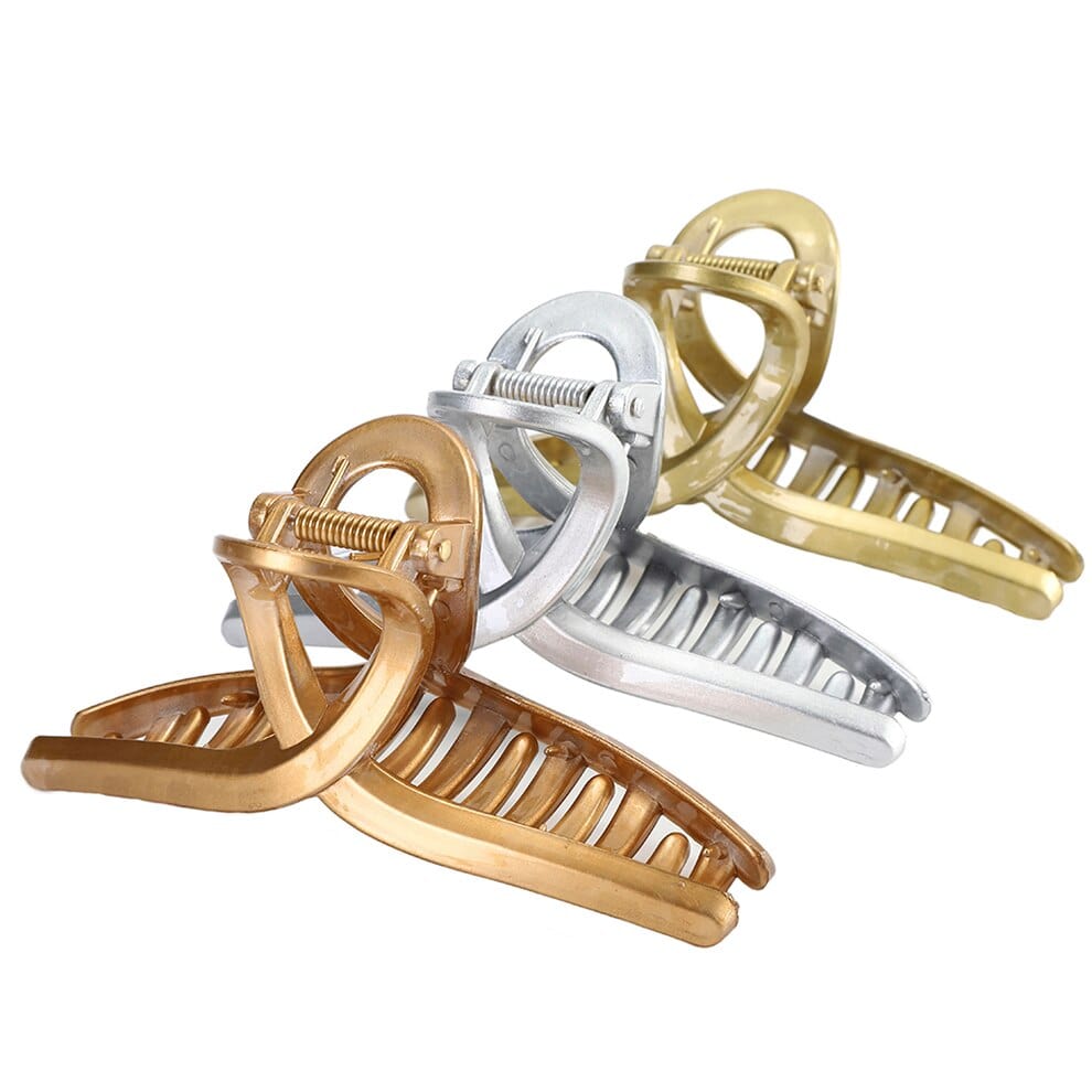 Elegant Solid Color Hair Clip Hairpins Hair Crab Accessories WAAMII   