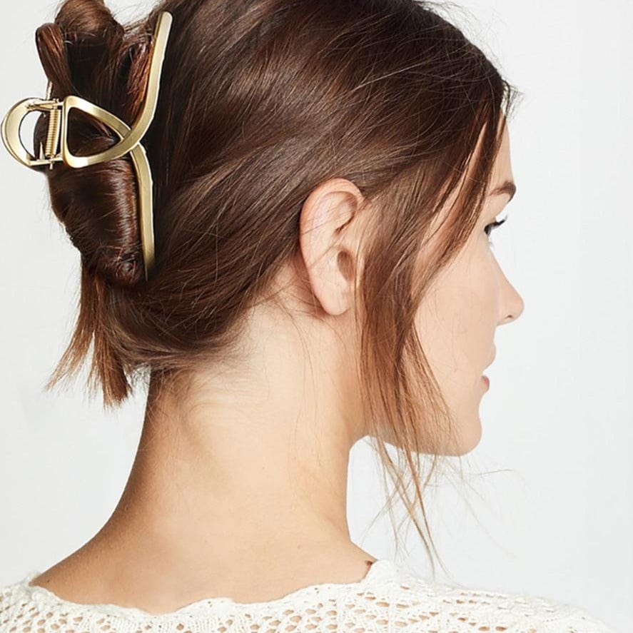 Elegant Solid Color Hair Clip Hairpins Hair Crab Accessories WAAMII   