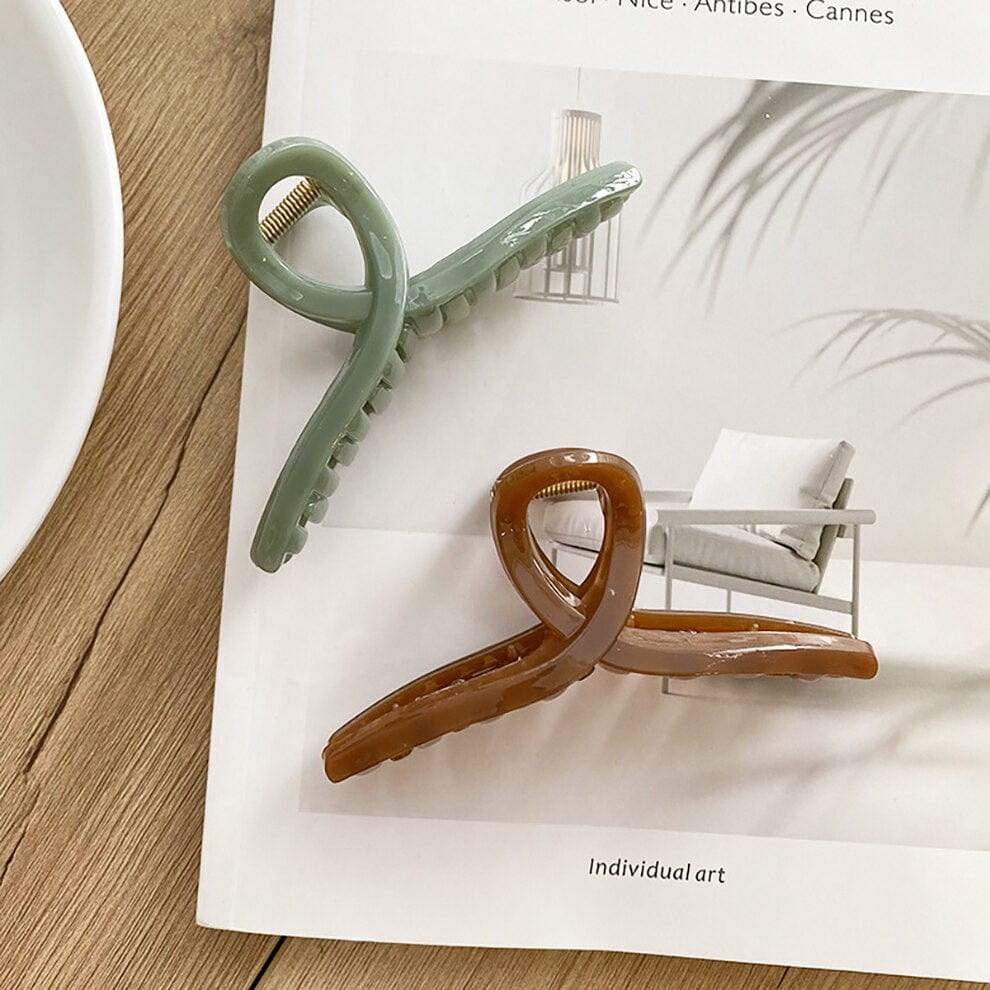 Elegant Solid Color Hair Clip Hairpins Hair Crab Accessories WAAMII   