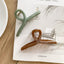 Elegant Solid Color Hair Clip Hairpins Hair Crab Accessories WAAMII   