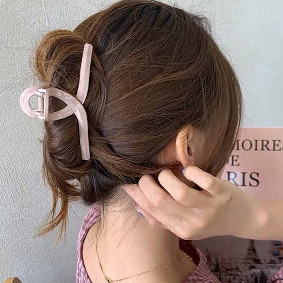 Elegant Solid Color Hair Clip Hairpins Hair Crab Accessories WAAMII   