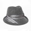 Elegant Women's Wool Fedora Trimmed With Hatband-Gray