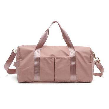 Essentials Dry Wet Separation Weekender Bag Gym Duffle Bag With Shoe Compartment-Pink,Black - - Luxury bags by WAAMII