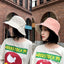 Double-side-wear Fisherman Cap Packable Sun Hat Accessories WAAMII watermelon+beige(brim 8cm)  