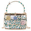 Floral Hollow Out Metallic Cage Clutch bags WAAMII   