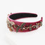 Flower Embrodery Jeweled Headband WH956 Accessories WAAMII   