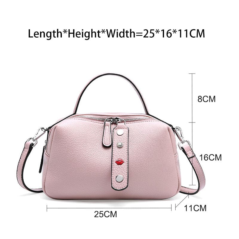 Genuine Leather Chic Pillow Crossbody Bag bags WAAMII   