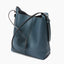 Genuine Leather Cowhide Hobo Bucket Bag-W5130 bags WAAMII Dark Blue  