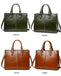 Genuine Leather Oil Wax Leather Square Tote bags WAAMII   