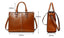 Genuine Leather Oil Wax Leather Square Tote bags WAAMII   