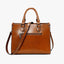 Genuine Leather Oil Wax Leather Square Tote bags WAAMII   
