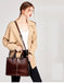 Genuine Leather Oil Wax Leather Square Tote bags WAAMII   