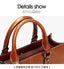Genuine Leather Oil Wax Leather Square Tote bags WAAMII   