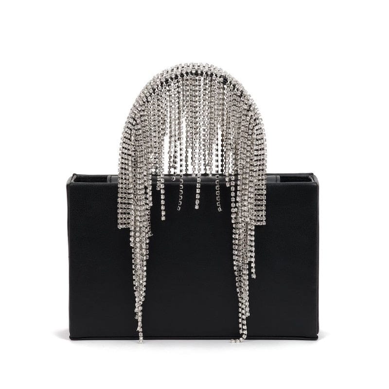 Gerry Luxury Diamond Tassel Tote-Black bags WAAMII   