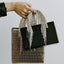 Gerry Luxury Diamond Tassel Tote-Black bags WAAMII   
