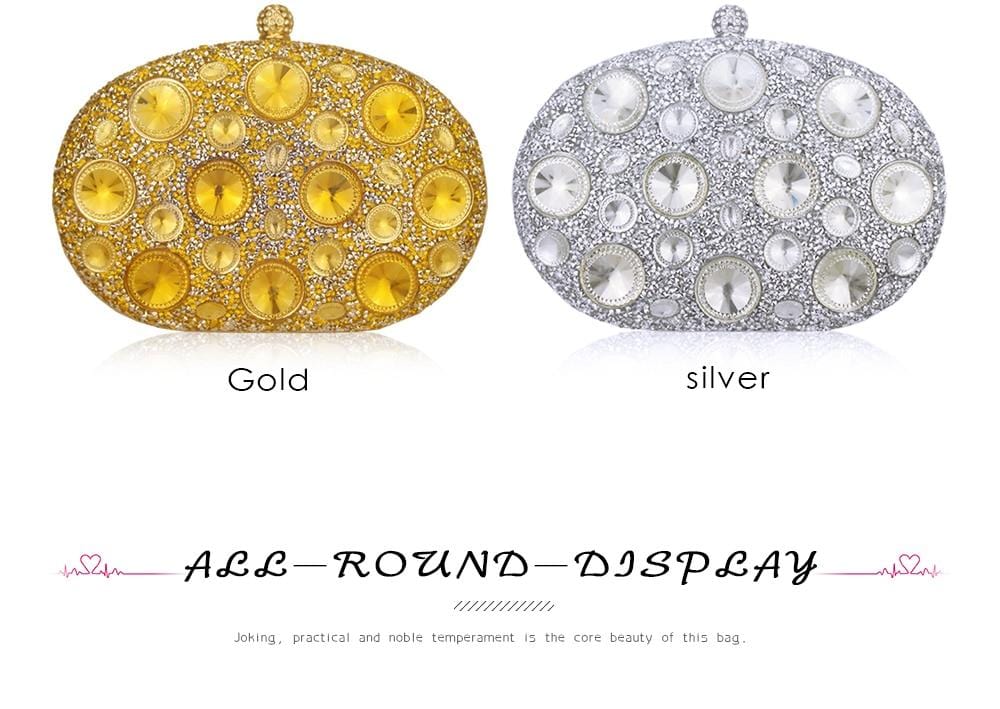Giant Light Rhinestones Peafowl Clutch - - Luxury bags by WAAMII