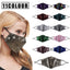 Glitter Sparkle Pattern Fashion Masks For Women-S77 Horizontal sequins-Multiple Colors