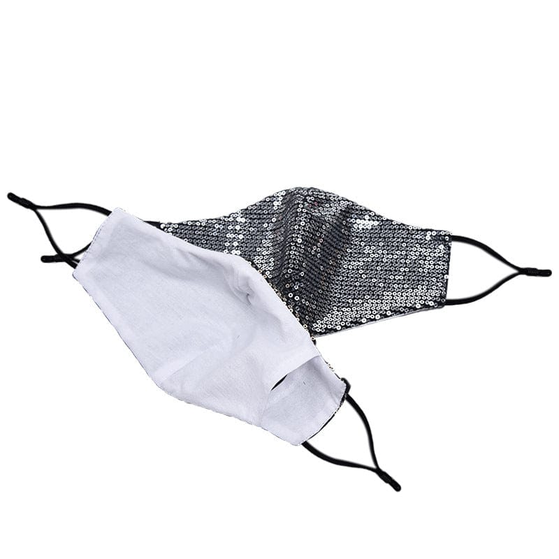 Glitter Sparkle Pattern Fashion Masks For Women-S77 Horizontal sequins-Multiple Colors Accessories WAAMII   