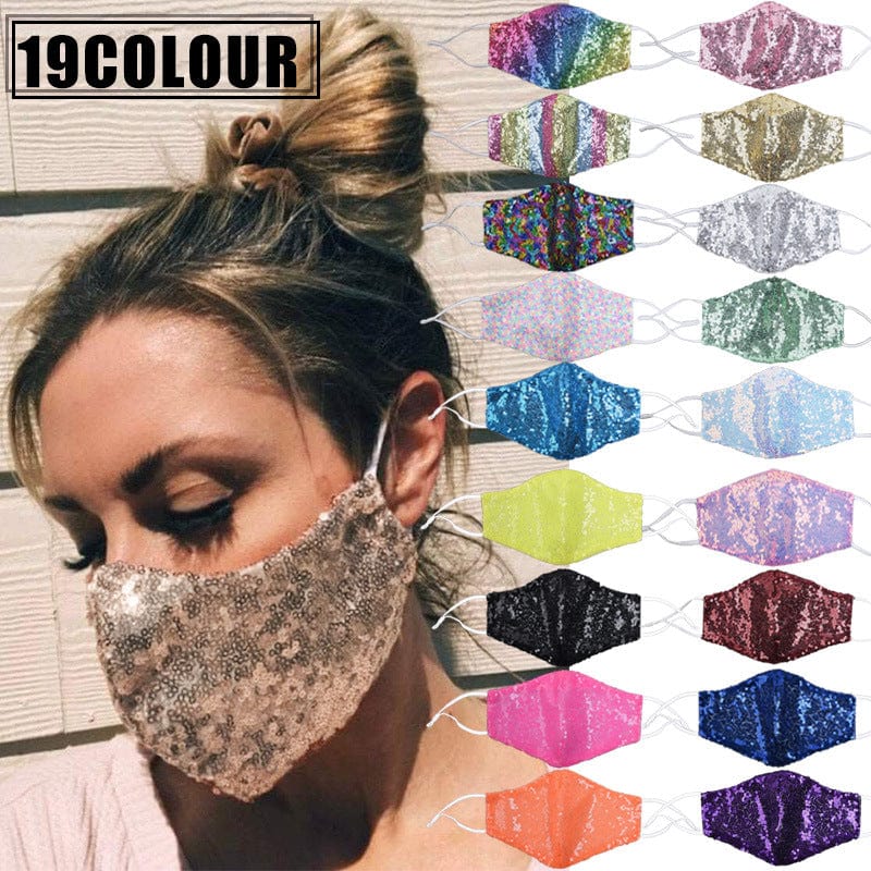 Glitter Sparkle Pattern Fashion Masks For Women-S89-Multiple Colors Accessories WAAMII   