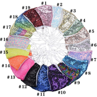 Glitter Sparkle Pattern Fashion Masks For Women-S89-Multiple Colors - - Luxury Accessories by WAAMII
