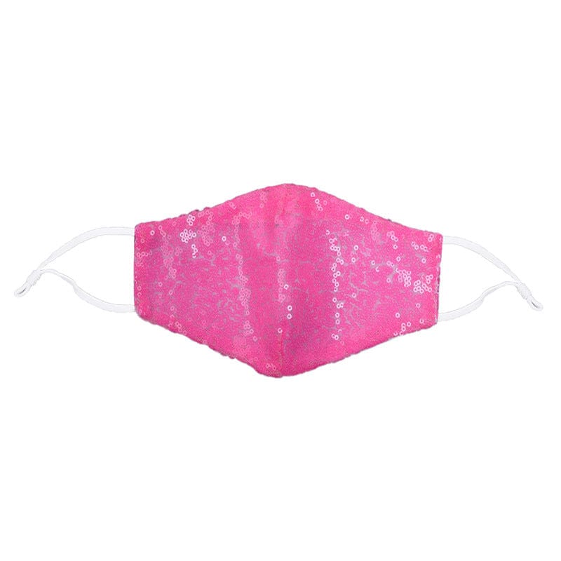 Glitter Sparkle Pattern Fashion Masks For Women-S89-Multiple Colors Accessories WAAMII Fluorescent Rose Red For Kids 