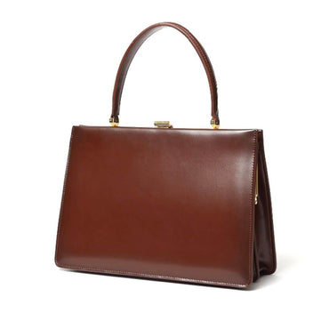 Gold Clip Buckle Top Genuine Leather Tote Lady Business Bag - - Luxury bags by WAAMII