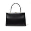 Gold Clip Buckle Top Genuine Leather Tote Lady Business Bag bags WAAMII Black  
