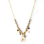 Gold Plated Natural Stone Drop Long Necklace