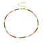 Gold Plated Rainbow AAA Cubic Zirconia Tennis Chain Necklace Choker