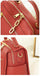 Gold-tone Chains Zippered Top Grain Genuine Leather Boston Satchel bags WAAMII   