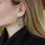 Green Zircon Floral Vintage Statement Earrings Jewelry WAAMII   
