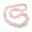 Hand-made Gradient Natural Stone Birthstone Necklaces Mottled Beads Size 9x12 mm to 16x24mm Jewelry WAAMII rose quartz  