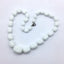 Hand-made Gradient Natural Stone Birthstone Necklaces Mottled Beads Size 9x12 mm to 16x24mm Jewelry WAAMII white stone  